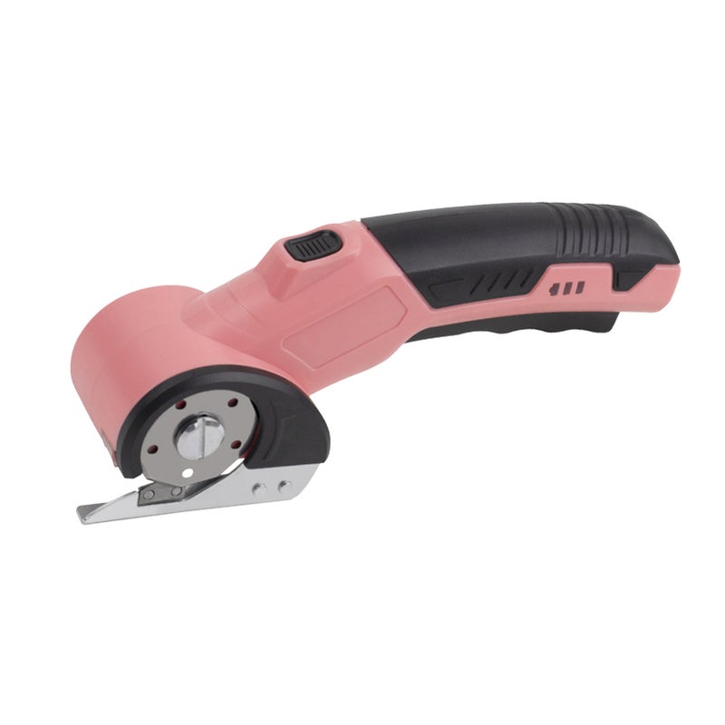 Cordless Electric Scissors 3.6V Rechargeable Cardboard Box Cutter Fabric Scissor with Spare Blade Safety Lock & LED Light for Leather Carpet Plastic Cutting Sewing Crafting Project Pink - Image 2