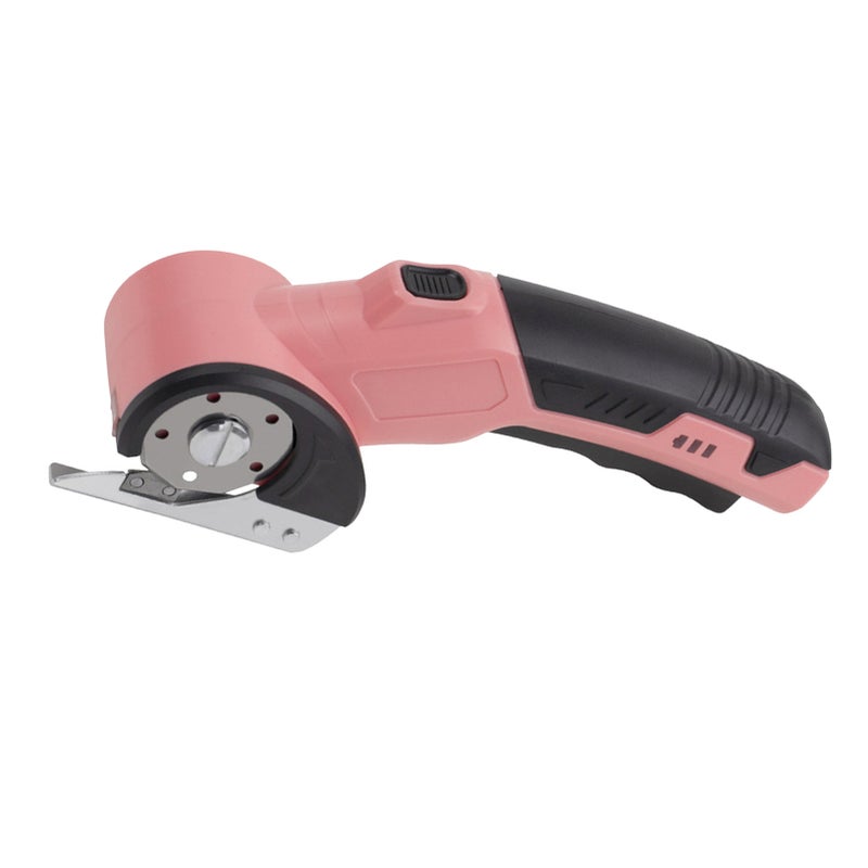 Cordless Electric Scissors 3.6V Rechargeable Cardboard Box Cutter Fabric Scissor with Spare Blade Safety Lock & LED Light for Leather Carpet Plastic Cutting Sewing Crafting Project Pink - Image 3