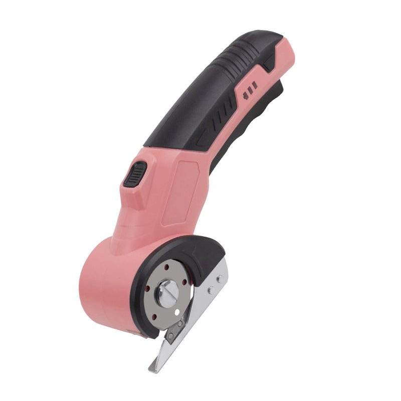 Cordless Electric Scissors 3.6V Rechargeable Cardboard Box Cutter Fabric Scissor with Spare Blade Safety Lock & LED Light for Leather Carpet Plastic Cutting Sewing Crafting Project Pink - Image 5