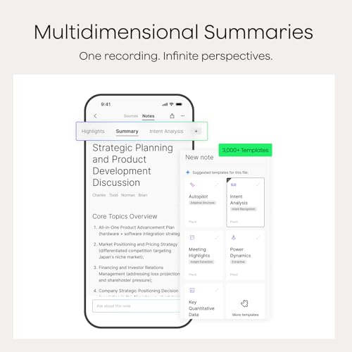 Plaud NotePin Voice Recorder, AI Voice Recorder, App Control, AI Notetaker, AI Transcribe & Summarize, Support 112 Languages, 64GB Memory, Audio Recorder for Lectures, Meetings, Cosmic Gray - Image 4