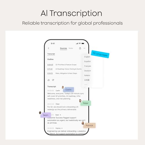 Plaud NotePin Voice Recorder, AI Voice Recorder, App Control, AI Notetaker, AI Transcribe & Summarize, Support 112 Languages, 64GB Memory, Audio Recorder for Lectures, Meetings, Cosmic Gray - Image 5