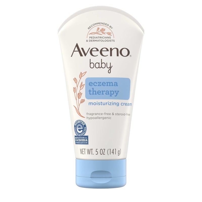 Aveeno Baby Aveeno Baby Eczema Therapy Moisturizing Cream Natural Colloidal Oatmeal Vitamin B5 Baby Cream for Dry Itchy Irritated Skin Due to Eczema Paraben SteroidFree 5 fl oz