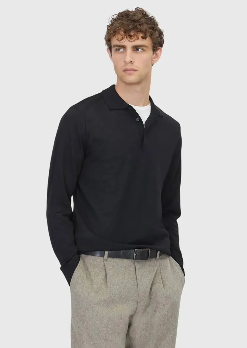 RAMSEY Black Knitwear Sweatshirt