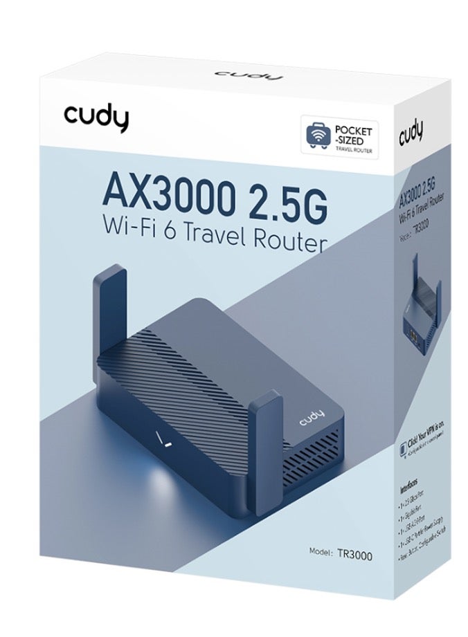 cudy Pocket router AX3000 WiFi6 with 2.5G faster Port - Image 2