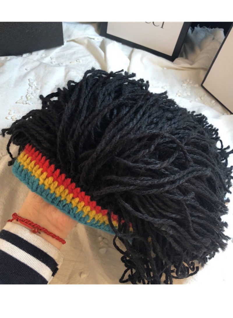 Wig hat furry funny pullover hat hip hop party wig hat cosplay wig costumes dress up wig  - Image 2