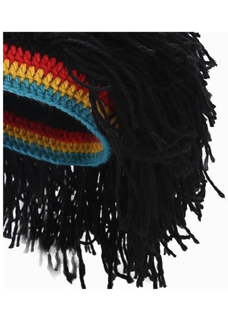 Wig hat furry funny pullover hat hip hop party wig hat cosplay wig costumes dress up wig  - Image 4