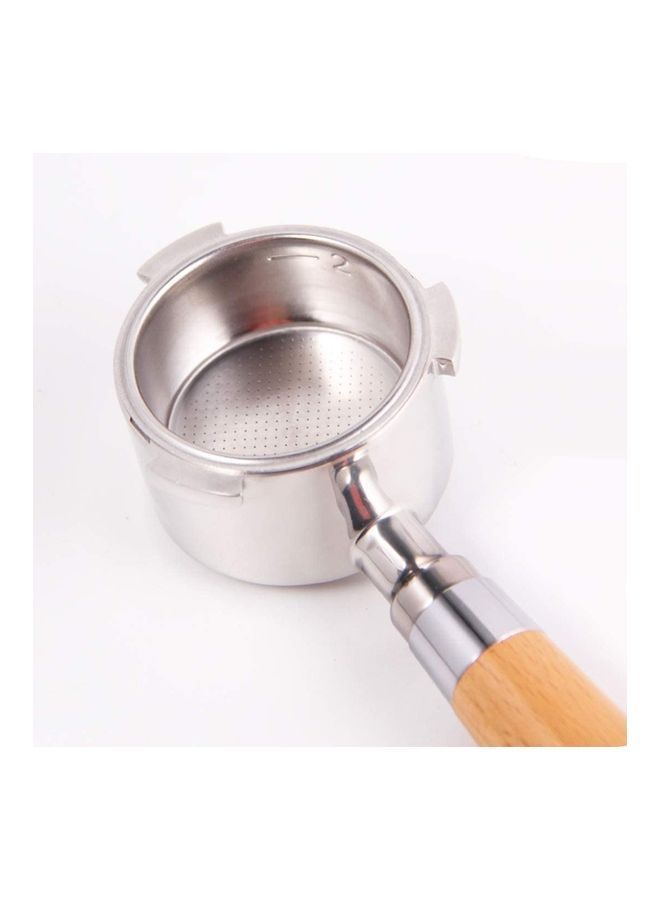 NIBEMINENT 51mm Espresso Coffee Bottomless Portafilter Silver/Beige - Image 5