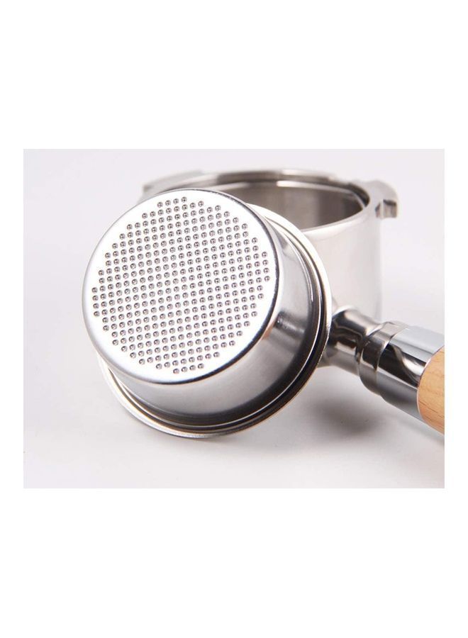 NIBEMINENT 51mm Espresso Coffee Bottomless Portafilter Silver/Beige - Image 4