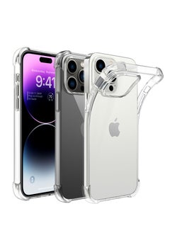 Houmt iPhone 14 Pro Max Case 6.7 Inch Clear Back Air Cushion Soft Flexible TPU Scratch Resistant Shockproof Protective Cover  - Image 1