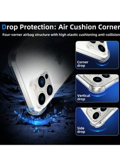 Houmt iPhone 14 Pro Max Case 6.7 Inch Clear Back Air Cushion Soft Flexible TPU Scratch Resistant Shockproof Protective Cover  - Image 3