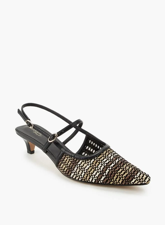 سيليست Women Textured Kitten Heel Sandals