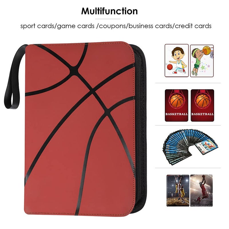 POKONBOY 900 Pockets Basketball Card Binder Sleeves for Trading Cards, Carrying Case with Basketball Card Sleeves Album Holder Protectors for Football Baseball Sports Cards - Image 3