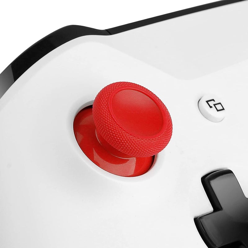 TOMSIN عصي تحكم بديلة من لجهاز Xbox One S/X، مجموعة إصلاح تتكون من 4 قطع من عصي التحكم المطاطية الأصلية لجهاز Xbox One Wireless Controller (اللون الأحمر) - Image 2