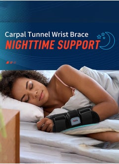 FEATOL Wrist Brace for Carpal Tunnel, Adjustable Wrist Support Brace with Splints Left Hand, Small/Medium, Arm Compression Hand Support for Injuries, Wrist Pain, Sprain, Sports  - Image 2