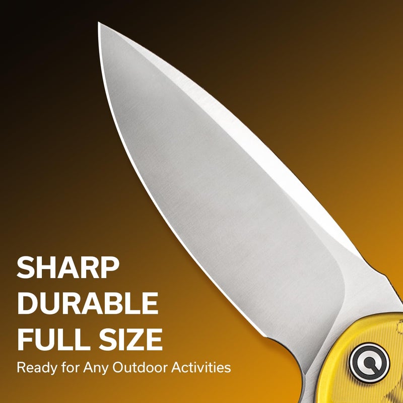 CIVIVI Praxis Pocket Folding Knife - Modern Aesthetics Ultem Handle, 3.75" Sharp Blade, Deep Carry Clip for EDC C803L - Image 3