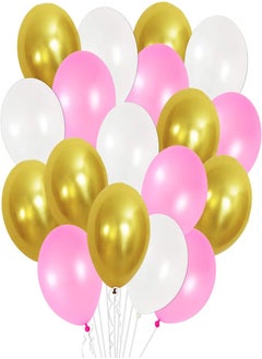 Pink and White Party Balloons - Pack of 50 I Gold Latex Balloons I Pink Party Decorations I Birthday and Bachelorette Decorations I Bridal, Baby Shower, Wedding, Home and Office Decor Supplies Kit - pzsku/Z81DE938953E8D885CB1FZ/45/_/1718141559/3d01f9b8-6364-42e6-b105-145fd9417628