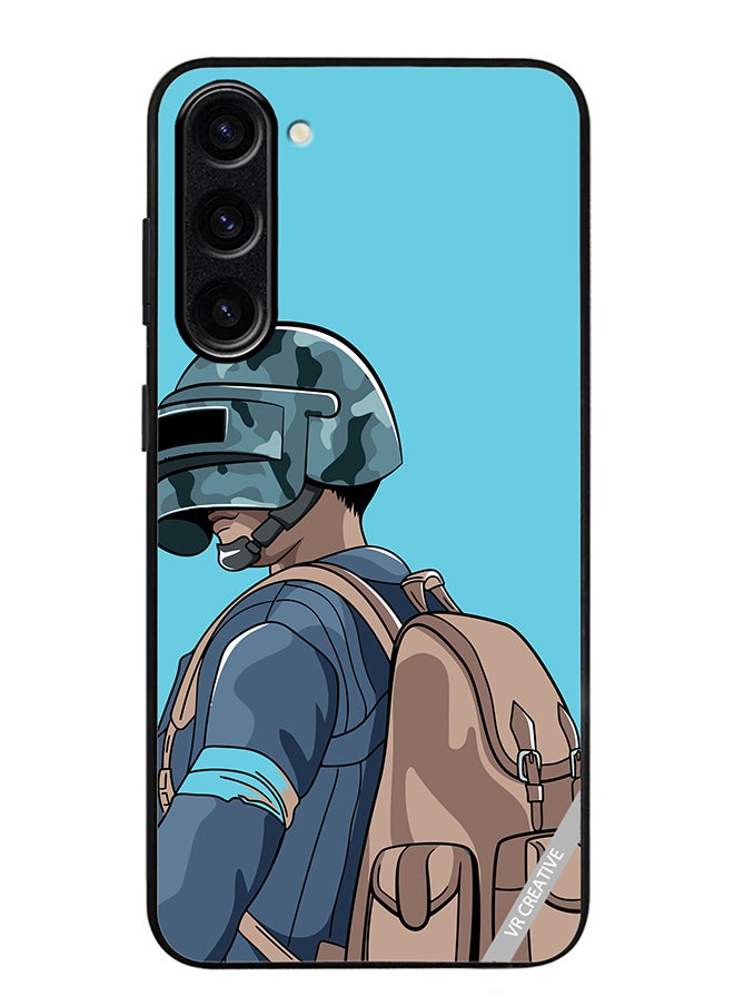VR CREATIVE - Protective Case Cover For Samsung Galaxy S23 FE Helmet And In Military Uniform Design Multicolour - Image 1