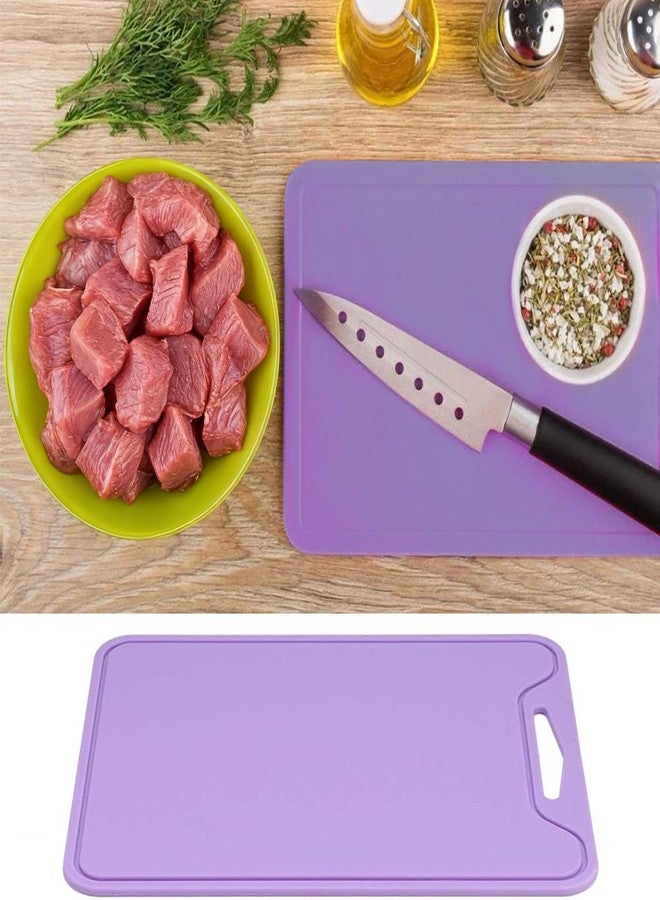 Jerliflyer Silicone Cutting Board for Kitchen, 11.8''x 8.6'' Flexible Cutting Boards, BPA Free Non Slip Cutting Mat for Meat, Vegetables and Fruit,Dishwasher Safe (Purple) - Image 3