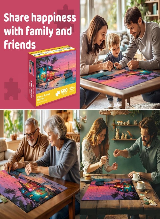 EIYRURU 500 Piece Jigsaw Puzzle for Adults - Beach Bar Jigsaw Puzzles 500 Pieces, Tropical Coastal Seaside Puzzles for Adults 500 Pieces, Challenging Perfect for Game Nights, 20.5 X 15 in - Image 5