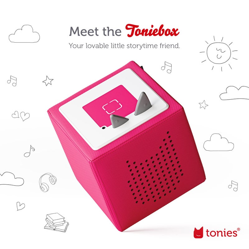 Tonies Toniebox Audio Starter Set with Cat in The Hat, Sam-l-Am, Horton Hears a Who!, and Playtime Puppy - Listen, Learn, and Play with One Huggable Little Box - Pink  - Image 2
