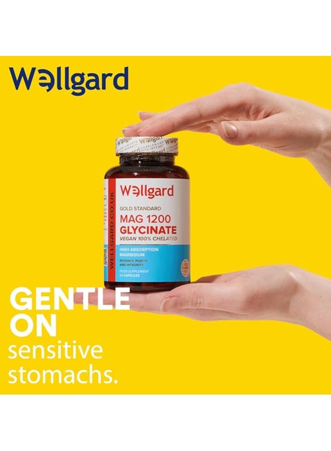 ويلجارد ماغ 1200 ماغنيسيوم جلايسينات من ويلغارد – دعم فائق للنوم، العضلات، الطاقة، وصحة الأعصاب – امتصاص عالي وخالٍ من المهيجات – 120 كبسولة نباتية - Image 5