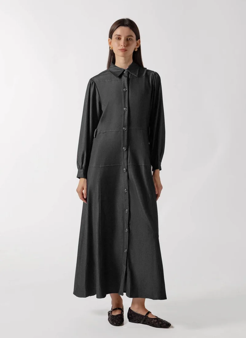 شايبس TENCEL BUTTON FRONT MAXI DRESS