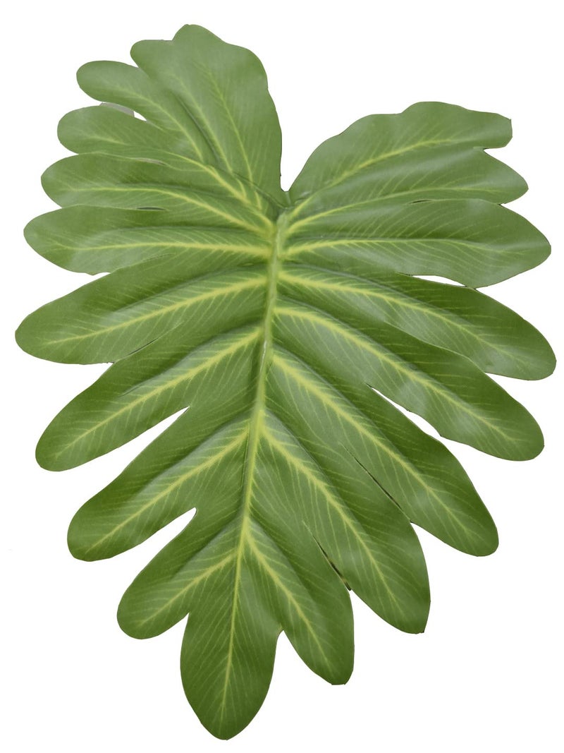 Fourwalls Beautiful Artificial Miniature PVC Silk Floor Plant with Big Leaves and Without Pot (18 Leaves, 65 cm Tall, Green) - Image 4