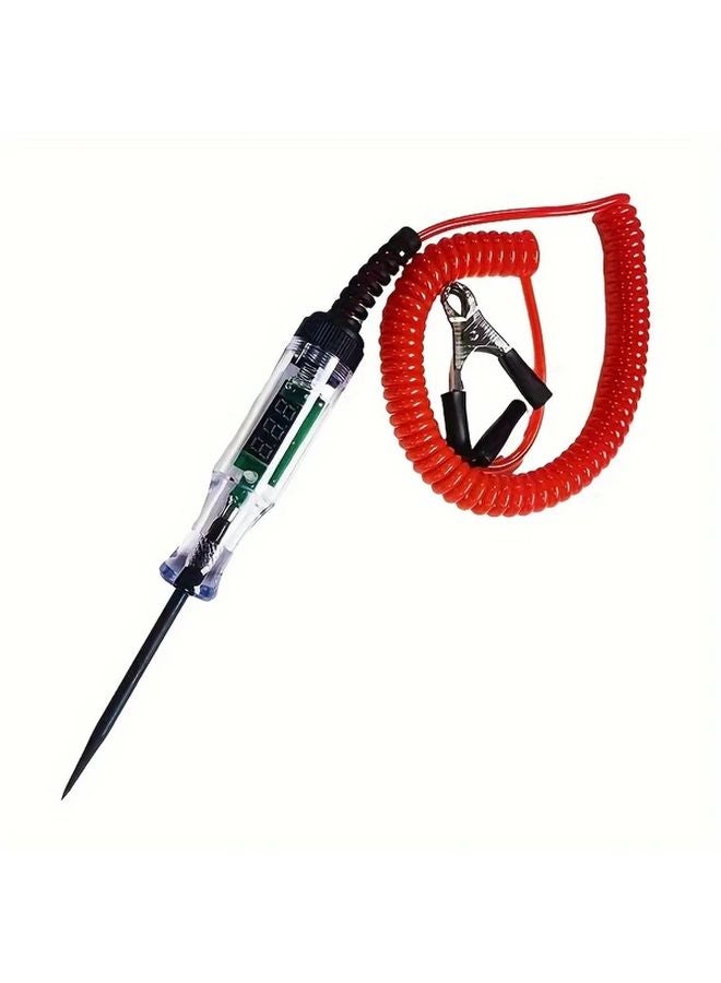 1pc Digital Display DC Voltage Circuit Tester 6V 12V 24V Auto Diagnostic Tool - Image 1