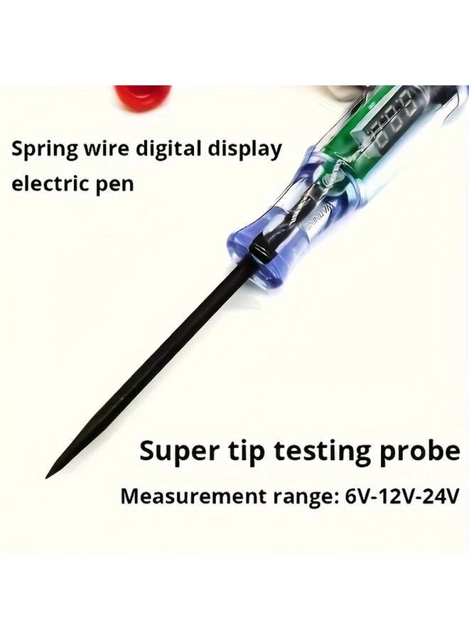 1pc Digital Display DC Voltage Circuit Tester 6V 12V 24V Auto Diagnostic Tool - Image 3