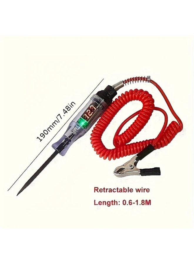 1pc Digital Display DC Voltage Circuit Tester 6V 12V 24V Auto Diagnostic Tool - Image 4