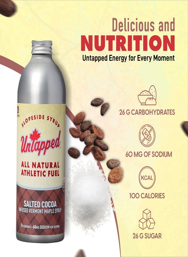 UnTapped Salted Cocoa Bulk Bottle – 16 Servings | 16 Fl Oz Aluminum Bottle | Pure Vermont Maple Syrup with Cocoa and Sea Salt for Natural Energy | Endurance Fuel for Athletes - Image 5