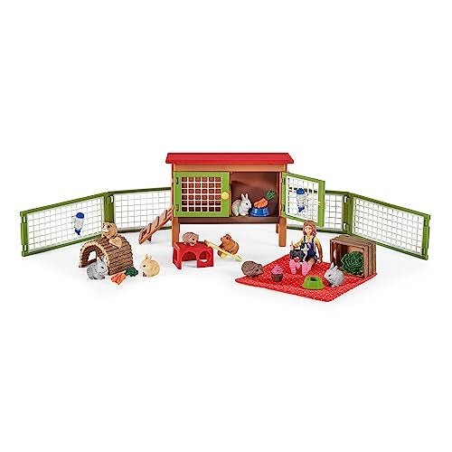 Schleich Farm World 26 PC Little Pets Pen and Picnic Playset Tiny Pets Farm Friends with Girl Kitten Bunnies and Accessories Miniature Animal Toys for Girls and Boys Kids 3 - Image 3