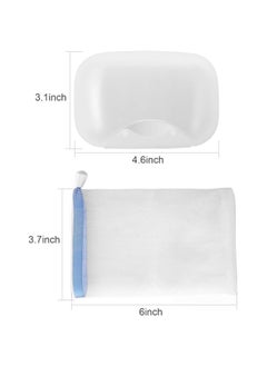RATSAW 2 Pack Travel Soap Dish Box with Soap Mesh Net Translucent Saver Case for Home Travel Outdoor Hiking Camping  - Image 4