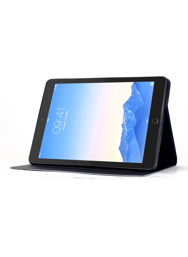 حافظة جلدية مطبوعة بنمط لجهاز iPad 9.7 بوصة (2018)/(2017)/Air 2/Air (2013) مع خاصية الإيقاظ/السكون التلقائي - كلب - Image 3