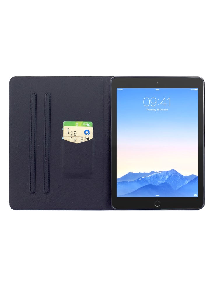 حافظة جلدية مطبوعة بنمط لجهاز iPad 9.7 بوصة (2018)/(2017)/Air 2/Air (2013) مع خاصية الإيقاظ/السكون التلقائي - كلب - Image 2