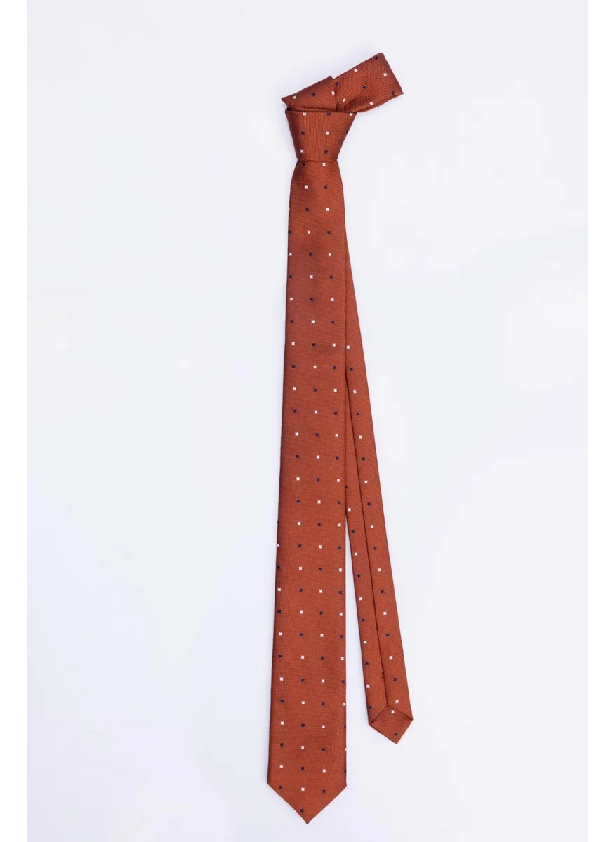 تودورس Fine Patterned Mustard Men's Tie
