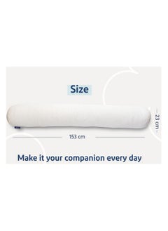 Neyam Extra Comfort Set: Includes One Soft Winter Blanket (200X150 Cm) With Dual-Color And One Body Pillow (153 Cm) That Contains High-Quality Shredded Memory Foam And Offers An Adjustable Height Option.  - Image 2
