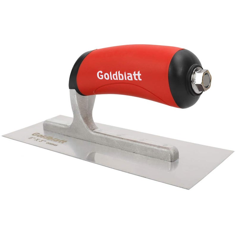 Goldblatt Masonry Finishing Trowel, 8-inch by 3-inch, with Soft Grip Handle - Image 3