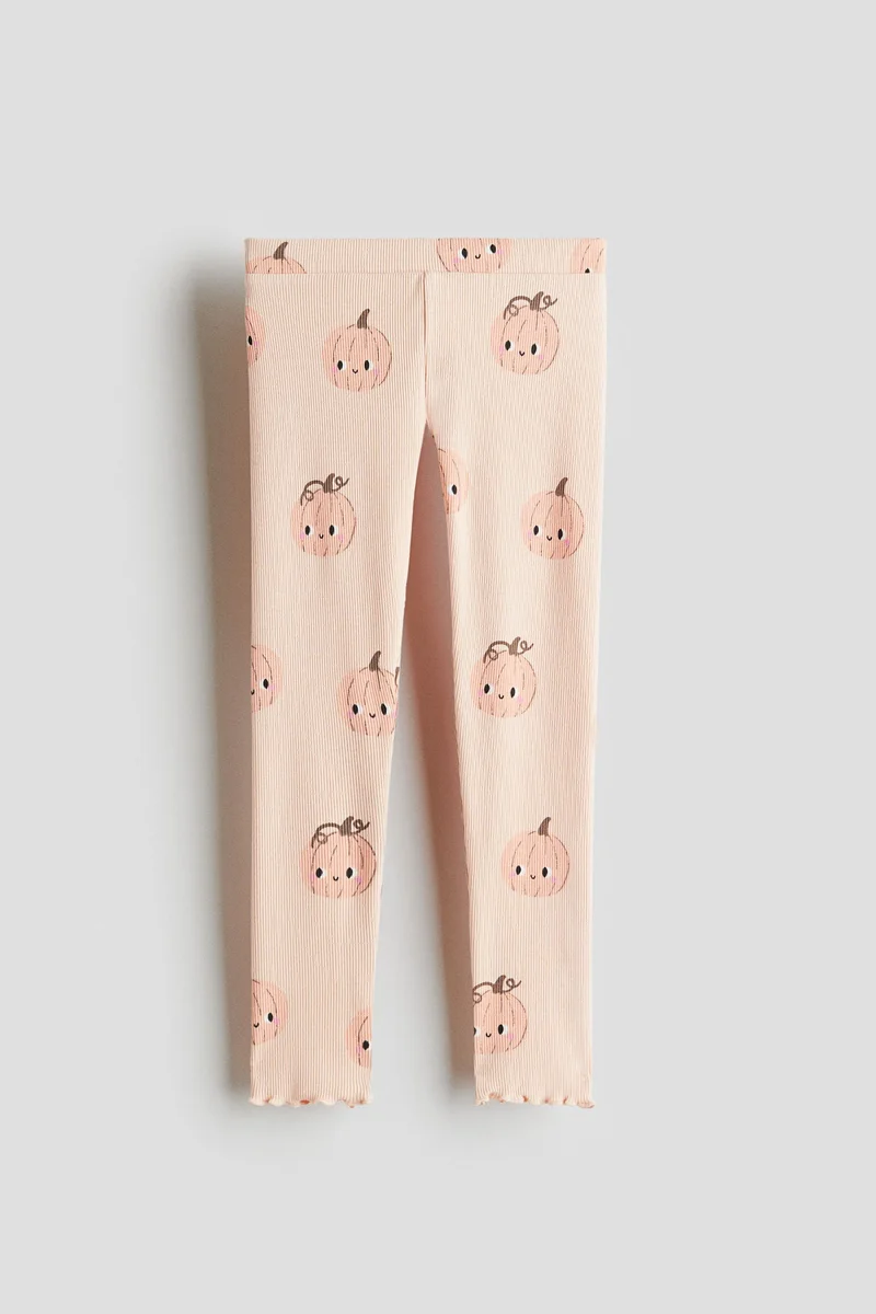 H&M Ribbed cotton leggings