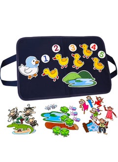SYOSI Felt Board for Toddlers Story Board, Magnetic Flannel Playboards Board for Toddlers, 4 Themed Felt Figures with Storage Bag, Fun Learning Activities for Boys & Girls  - Image 1