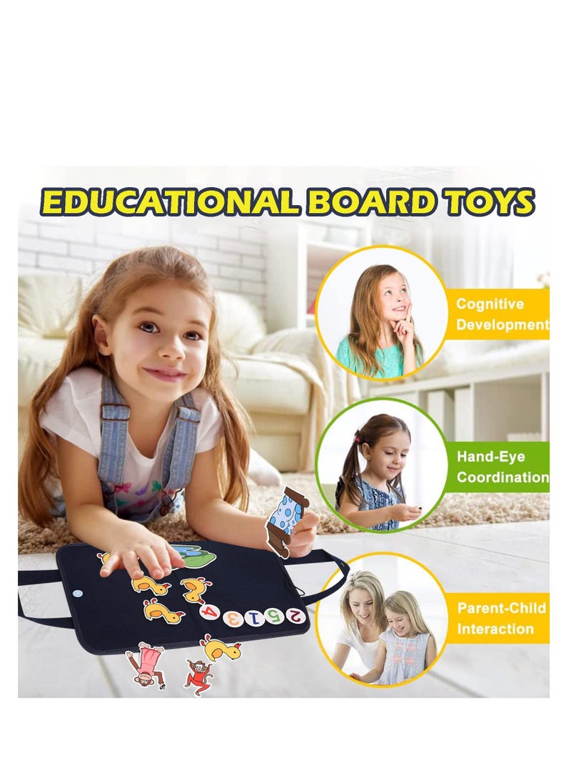 SYOSI - Felt Board for Toddlers Story Board, Magnetic Flannel Playboards Board for Toddlers, 4 Themed Felt Figures with Storage Bag, Fun Learning Activities for Boys & Girls - Image 1