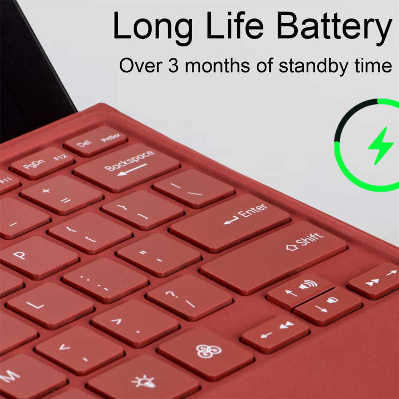 Bluetooth Keyboard: 12.3-inch Rosy Slim Magnetic Detachable Wireless Keyboard - Bluetooth 5.1 With Multi-Touch Precision Touchpad for Microsoft Surface Pro 3/4/5/6/7/7 Plus Tablet Laptop Experience - Image 5