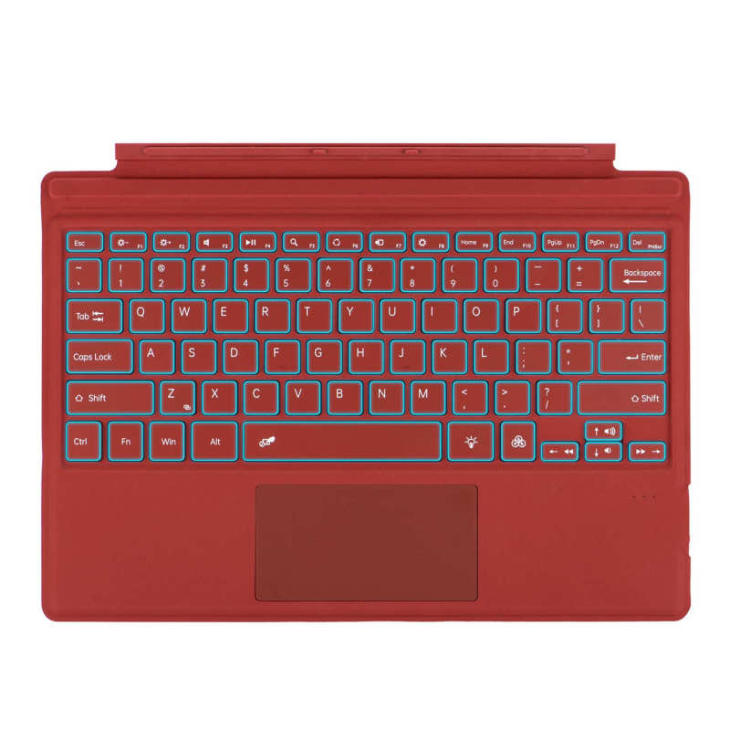 Bluetooth Keyboard: 12.3-inch Rosy Slim Magnetic Detachable Wireless Keyboard - Bluetooth 5.1 With Multi-Touch Precision Touchpad for Microsoft Surface Pro 3/4/5/6/7/7 Plus Tablet Laptop Experience - Image 1