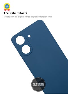 huanmate Xiaomi Redmi 13C 4G Silicone Cover Blue - Premium 2.0mm TPU Silicon, Enhanced Camera Protection with Lens Shield, Shockproof & Water-Proof Cover for Xiaomi Redmi 13C 4G  - Image 5