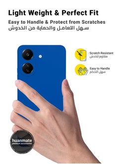 huanmate Xiaomi Redmi 13C 4G Silicone Cover Blue - Premium 2.0mm TPU Silicon, Enhanced Camera Protection with Lens Shield, Shockproof & Water-Proof Cover for Xiaomi Redmi 13C 4G  - Image 3