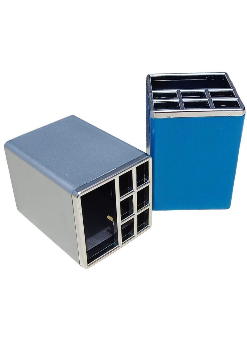 Small, modern multi-compartment pen holder for desk organization - Image 2