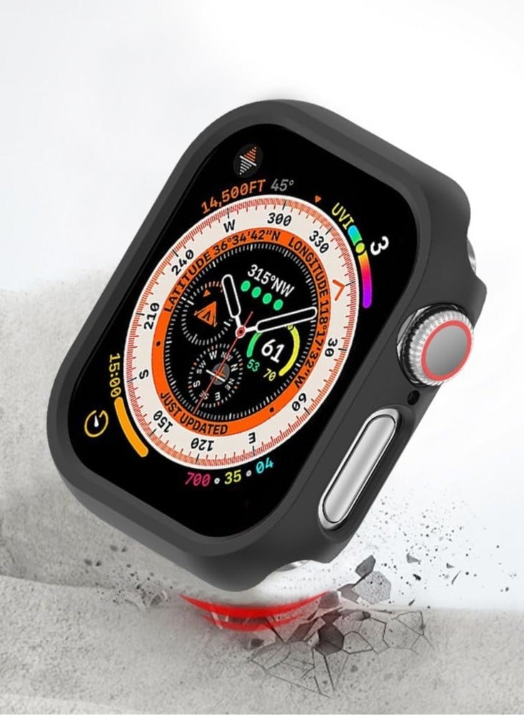 جراب صلب متوافق مع ساعة Apple Watch Series 10 مقاس 46 مم (2024)، [مقاوم للصدمات بزاوية 360 درجة + مضاد للخدش] غطاء لساعة iWatch S10 مقاس 46 مم - أسود - Image 4