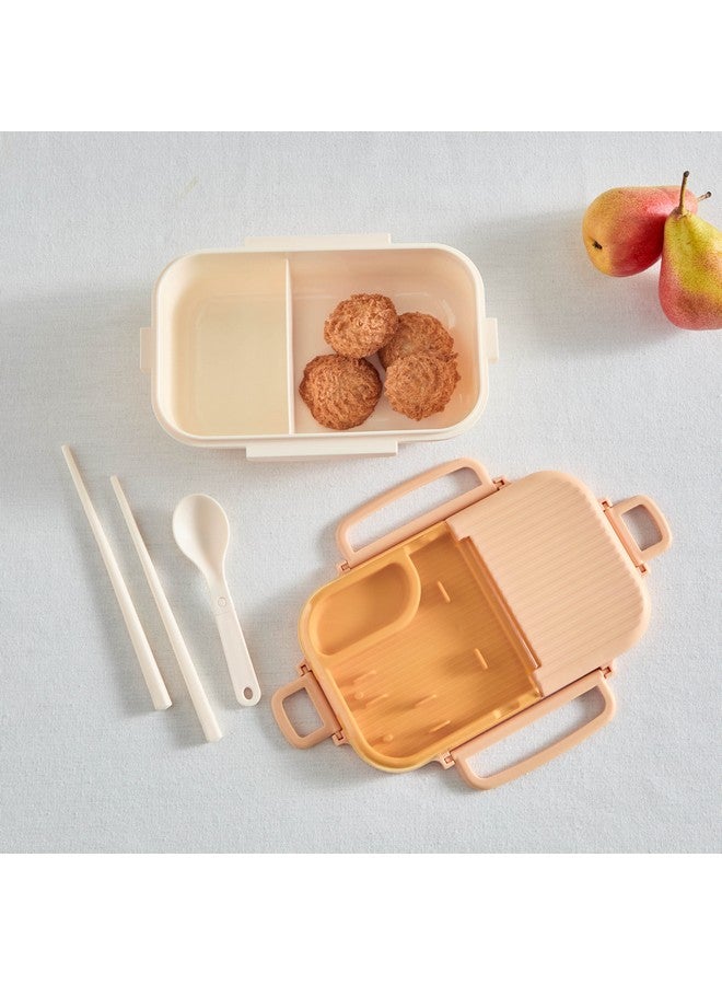 Home Box Neo Sarah 3-Piece 2-Grid Lunch Box Set with Spoon and Chopsticks 800 ml  - Image 1