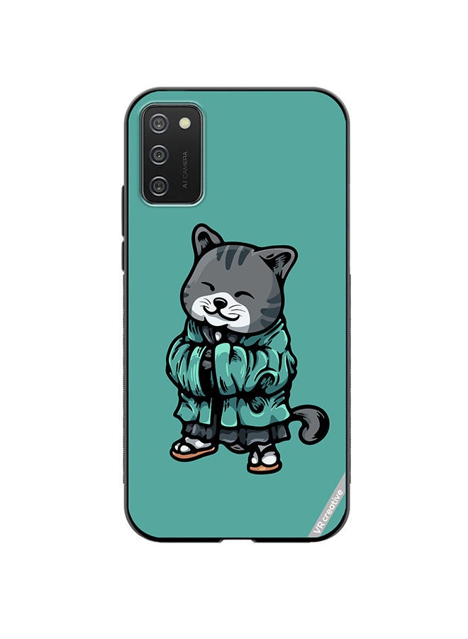 VR CREATIVE Protective Case Cover For Samsung Galaxy A02s Kimano Cat Design Multicolour - Image 1