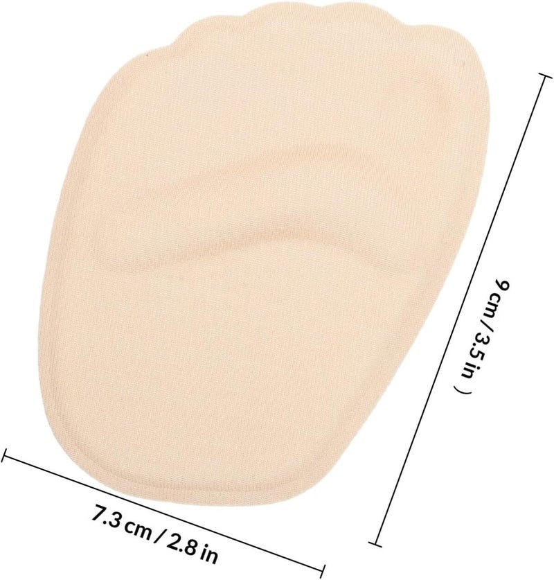 2 Pcs Silicone Metatarsal Pads Ball of Foot Cushions Arch Support Beige Soft Half-Size Inserts for Foot Relief in High Heels for Women and Men - Image 2